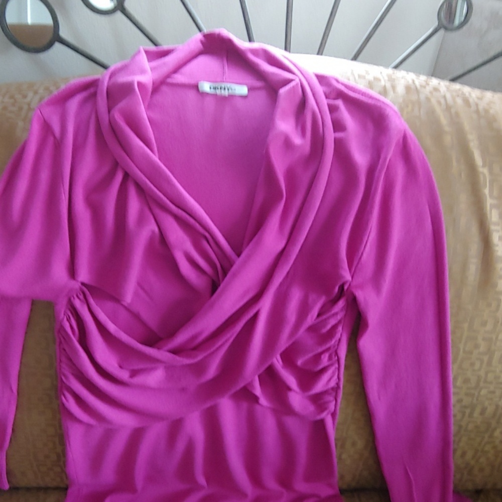 Donna Karan magenta sweater